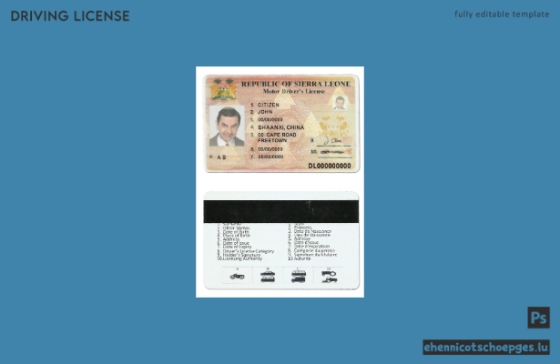 Beispiel für einen Führerschein aus Sierra Leone